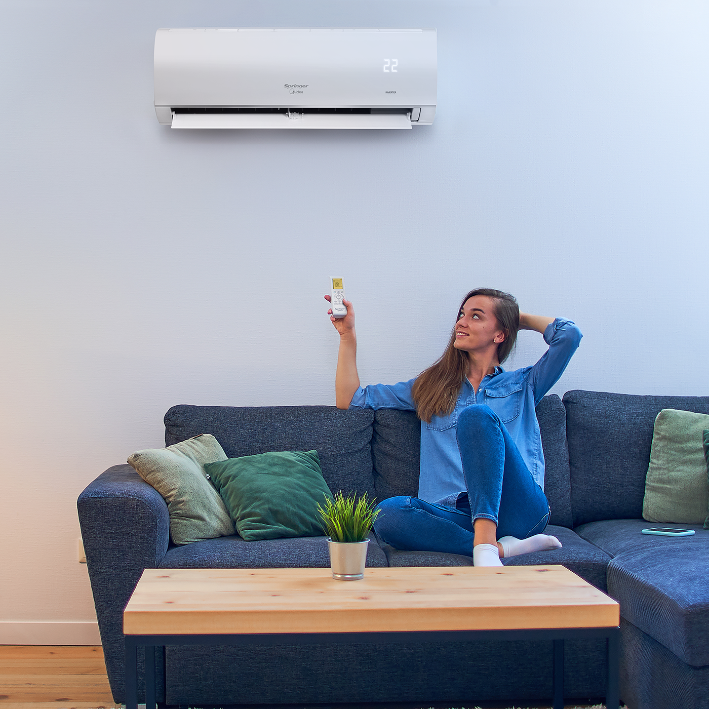 Ar Condicionado 9.000 BTUs Split HW Inverter Springer Midea Airvolution Connect Frio R-32 42AFVCI09S5/38TVCI09S5 - 220V 8